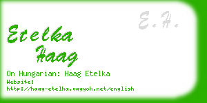 etelka haag business card